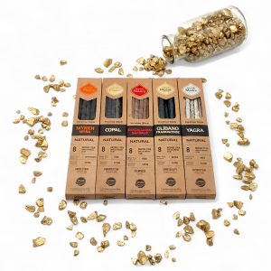 Pack 5 Encens naturels Sagrada Madre avec leur porte-encens en bois offert