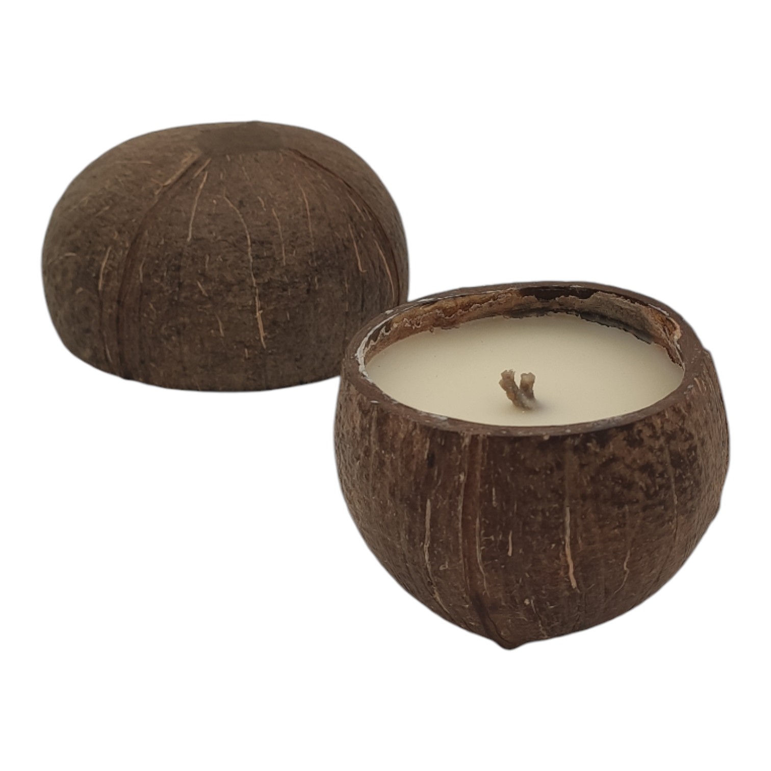 Bougie en bol en noix de coco – Nag Champa – Image 3