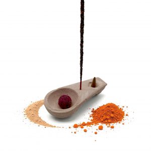 Brûleur d’encens en ciment - rose pastel - Sagrada Madre